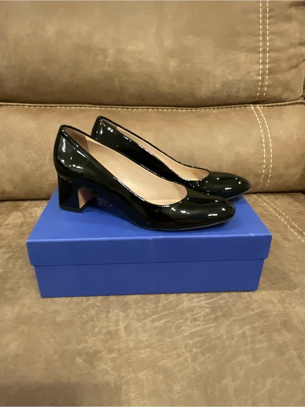 Stuart Weitzman Mary Ann 60 Black Patent 6.5
